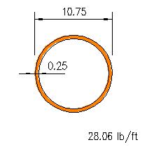 HSS 10.75x0.250