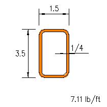 HSS 3.5x1.5x0.250