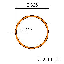 HSS 9.625x0.375