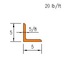 L 5x5x0.625